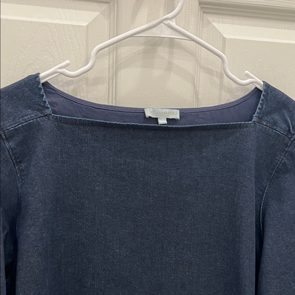 Ann Mashburn Denim Faye Pant and Balloon Sleeve top Co-ord - Picture 5 of 8